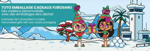 Visuel tuto Furoshiki avec Lutchi et Lutchia