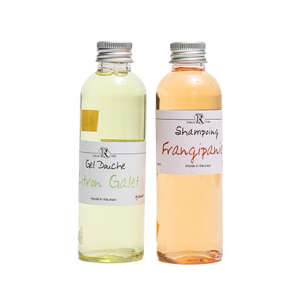 Shampoing frangipanier ou gel douche citron galet (100 ml), By Rossolin