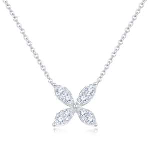 Collier Diamants & Or Blanc